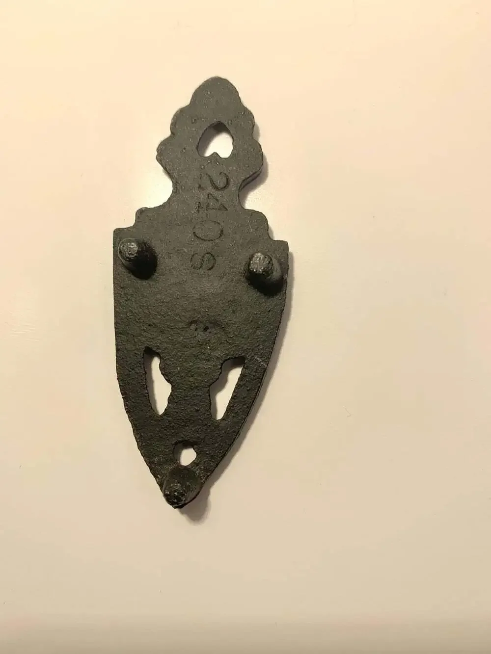Miniature Cast Iron Black flower Trivet
